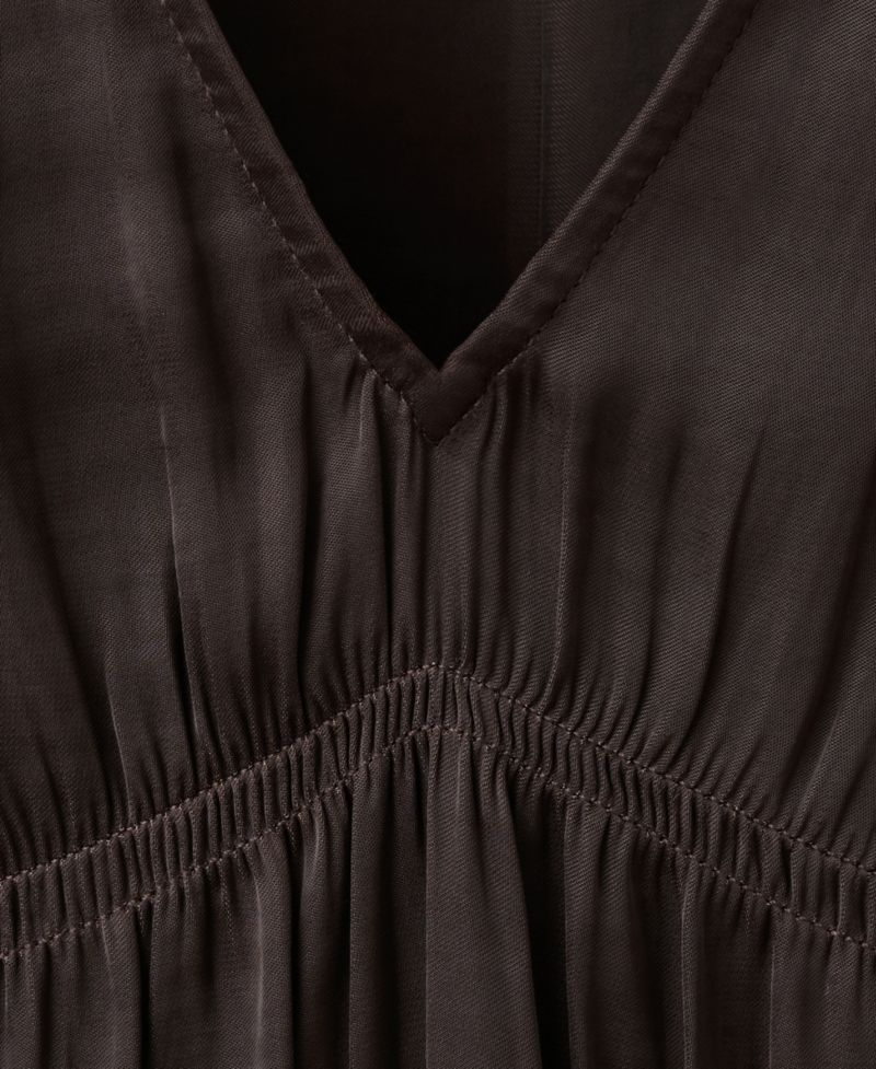 Women's Ruched V-Neck Sleeveless Blouse