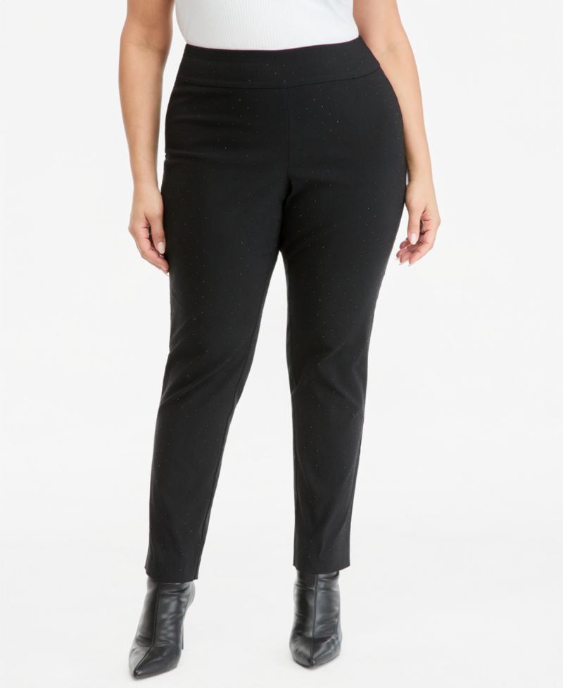 Plus Size Embellished Pants