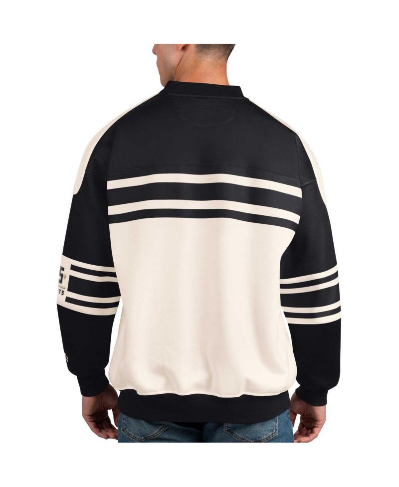 Men's White Vegas Golden Knights Defense Fleece Crewneck Pullover Sweatshirt
