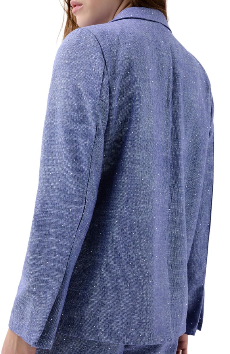 Women's Linen Studs Blazer