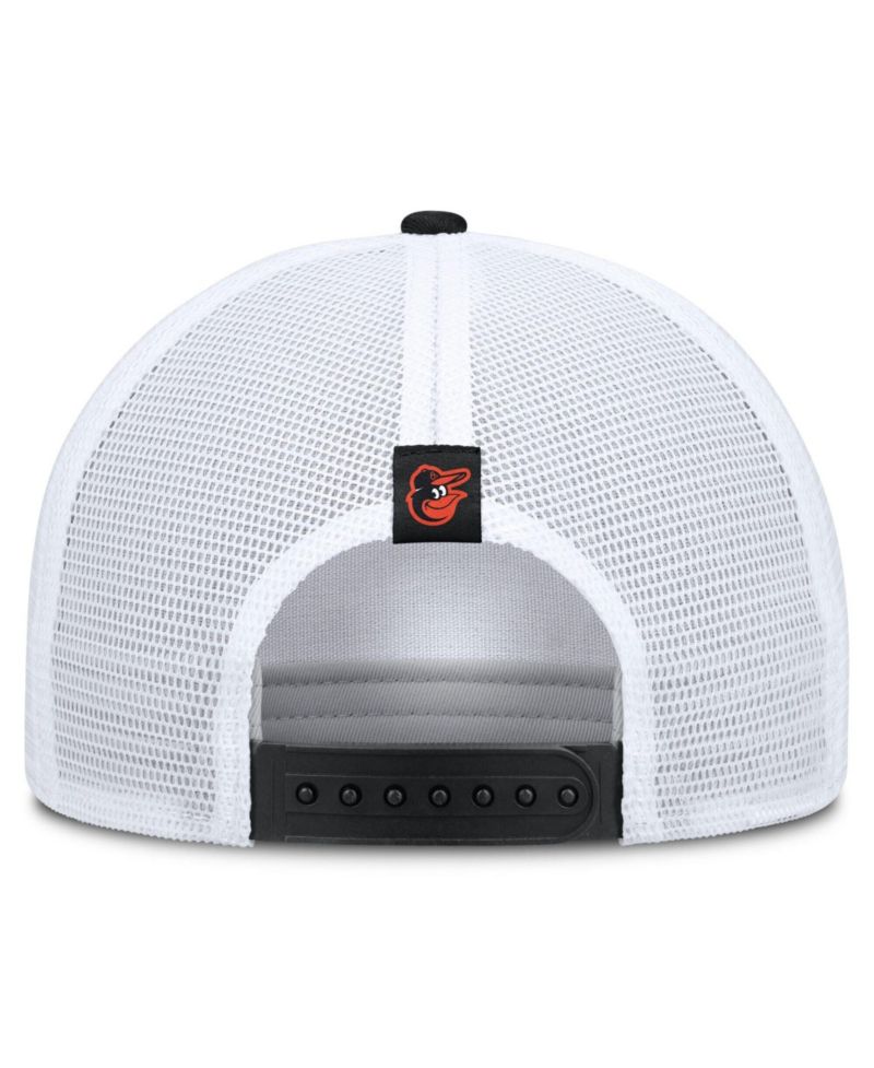 Men's Khaki/Black Baltimore Orioles Rise A-Frame Trucker Adjustable Hat