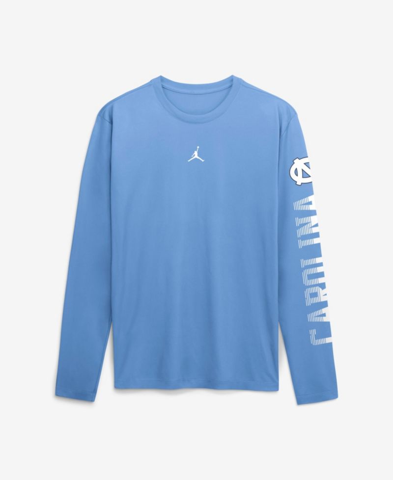 Men's Carolina Blue North Carolina Tar Heels Primetime Logo Sleeve Legend Dri-FIT Long Sleeve T-Shirt