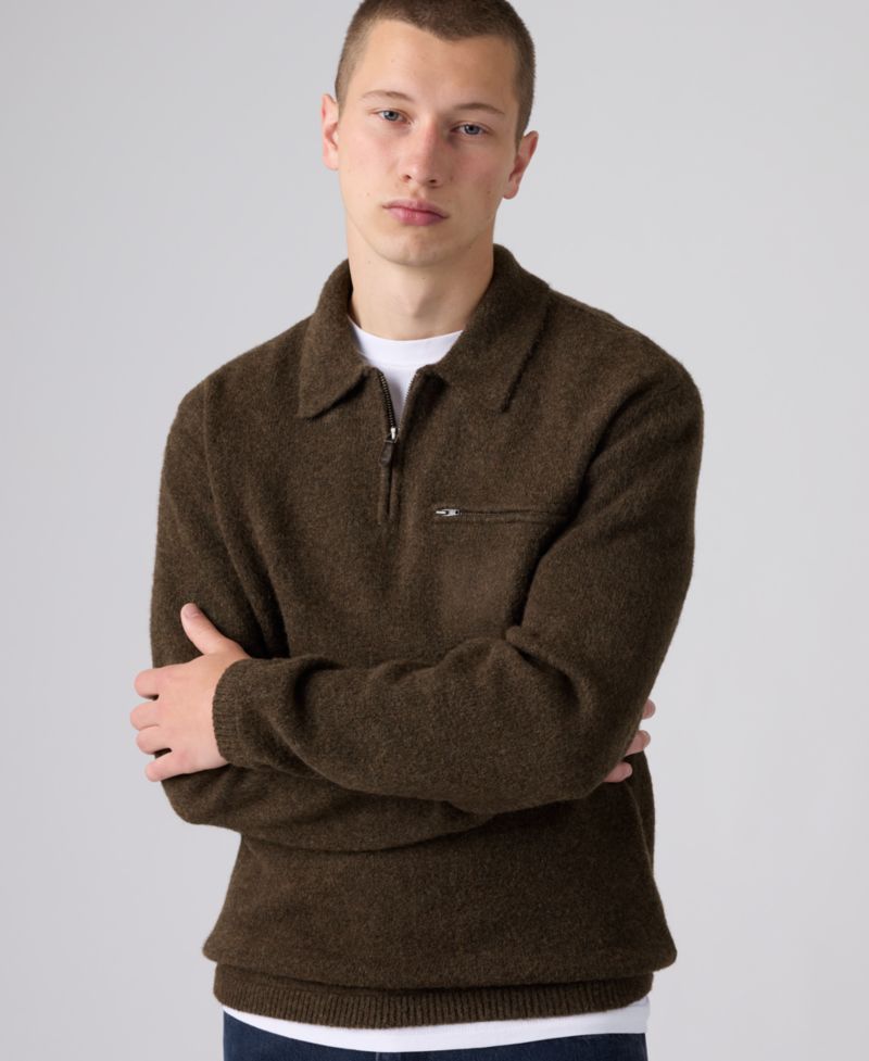 Men's Boulder Quarter-Zip Regular-Fit Sweater