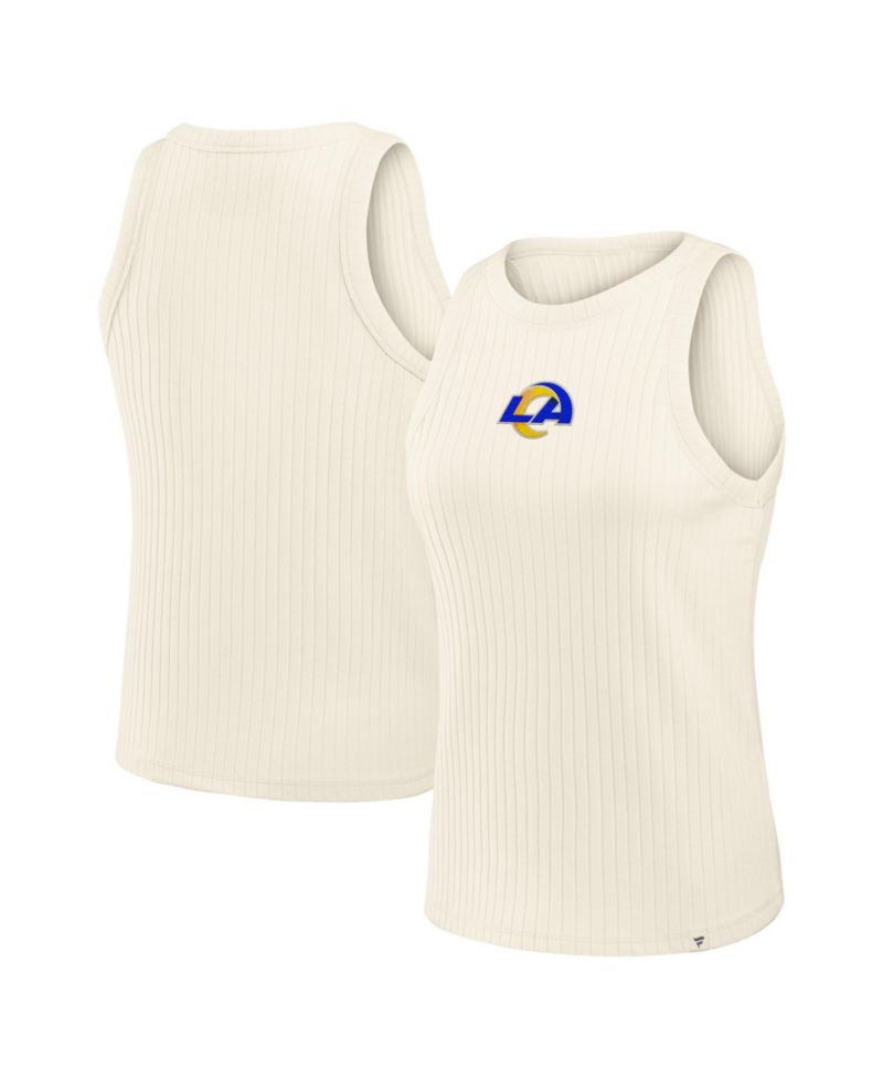 Women's Los Angeles Rams Star Play Ribbed Sleeveless Tank Top