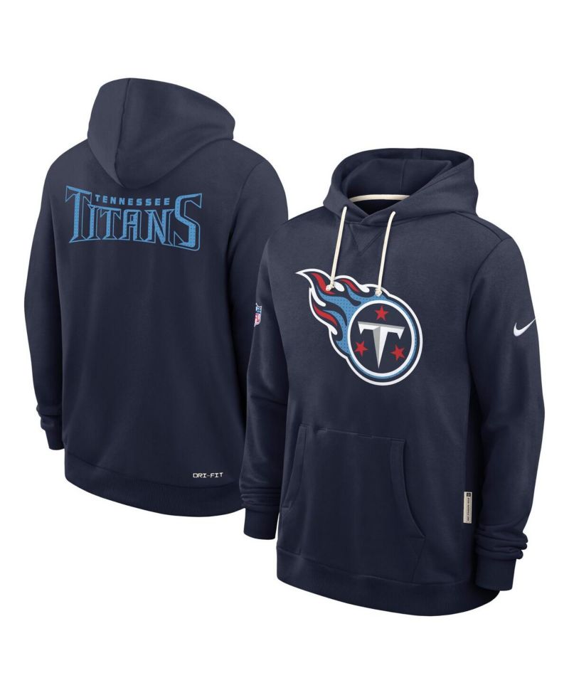 Men's Navy Tennessee Titans Sideline Standard Issue Initial Home Dri-FIT Hoodie