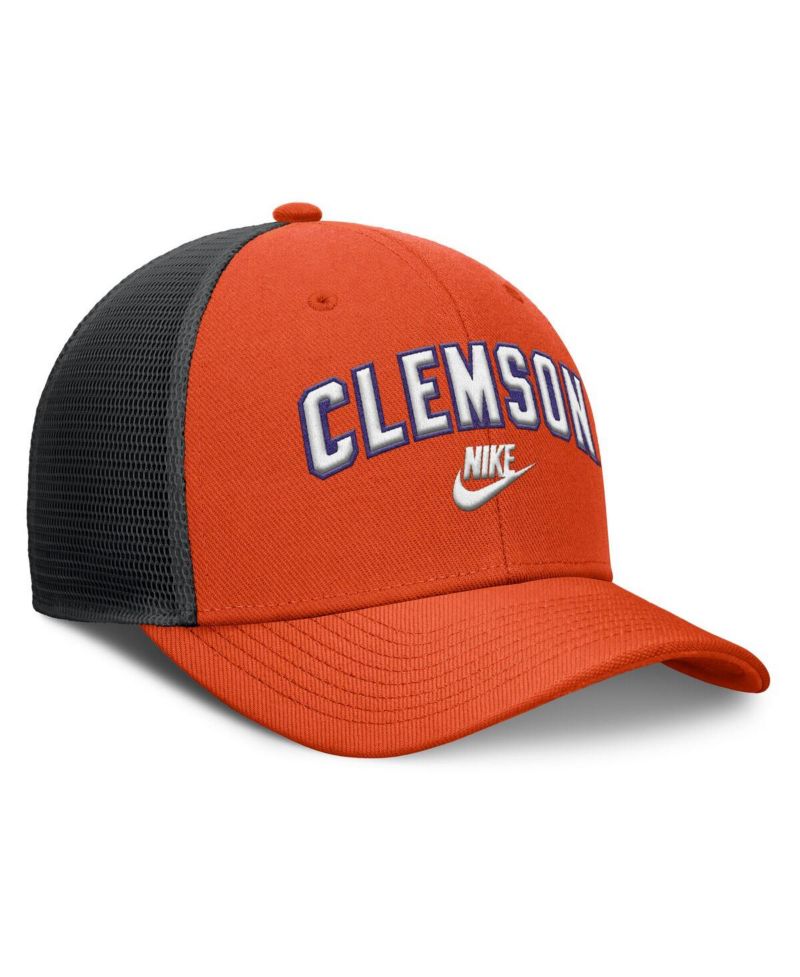 Men's Orange/Black Clemson Tigers Legacy Arch Rise Performance Trucker Adjustable Hat