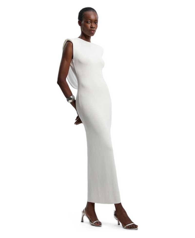 Women's Plunge Back Sleeveless Maxi Dress