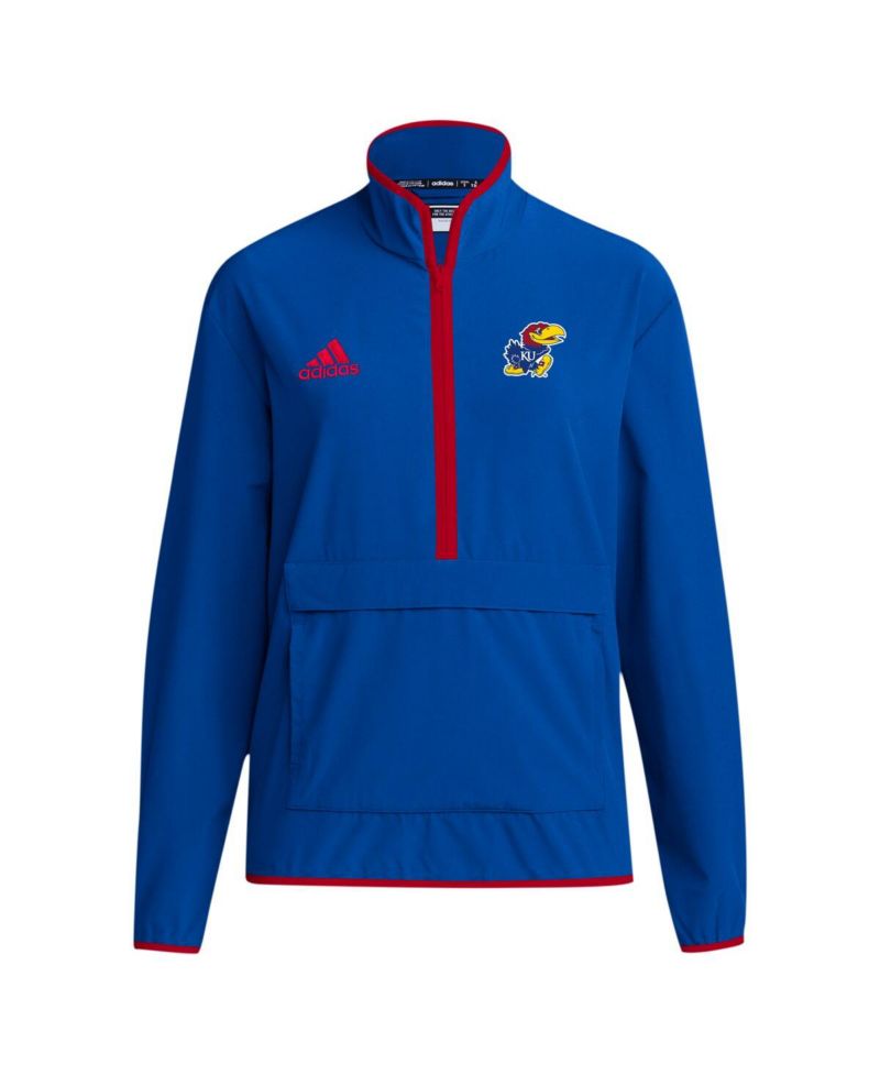 Men's Royal Kansas Jayhawks Coaches Sideline Half-Zip Jacket