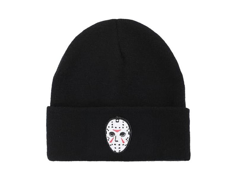 Men's Jason Mask Embroidery On Acrylic Knit Standard Cuff Beanie