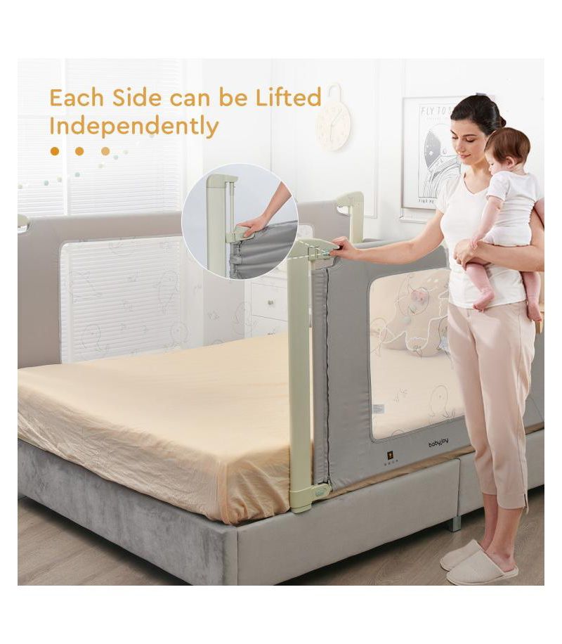 59in Bed Rail Guard for Toddlers Kid with Adjustable Height and Safety Lock - 59in