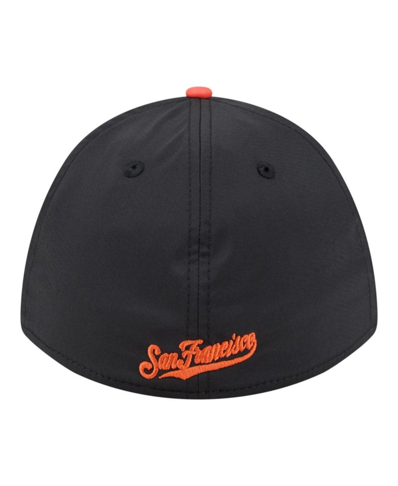 Men's Black/Orange San Francisco Giants Rope M-Crown A-Frame 39THIRTY Flex Hat