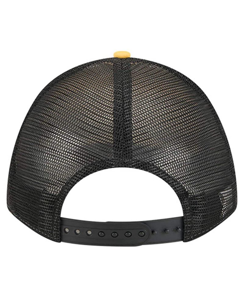 Men's Gold Pittsburgh Steelers Linear A-Frame 9FORTY Adjustable Hat