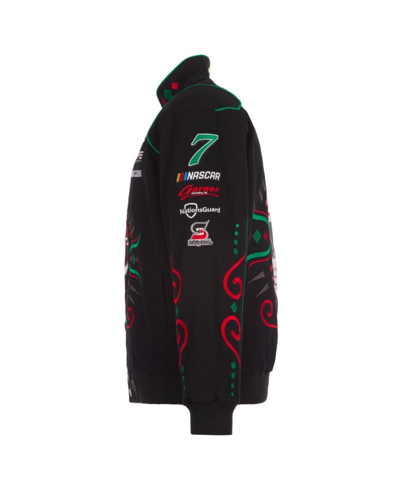 Men's Black Daniel Suarez 2026 Sugar Skull Full-Snap Twill Racing Jacket