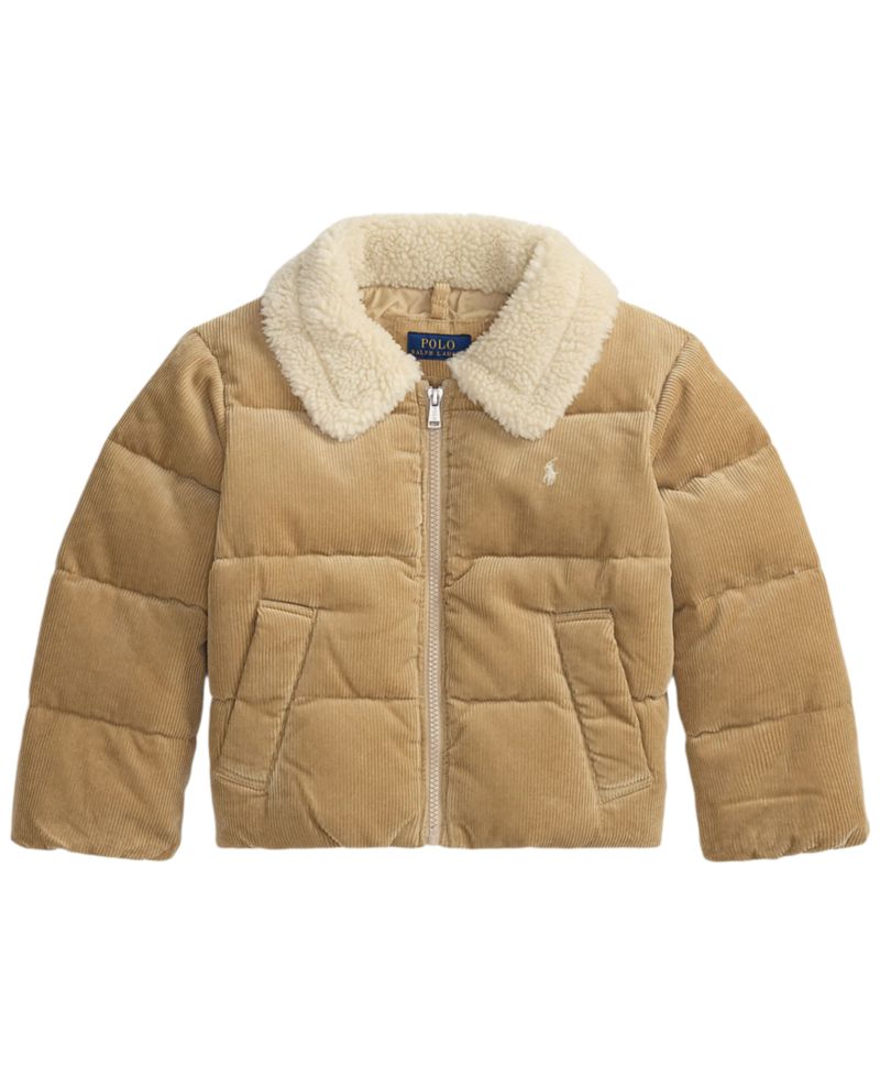 Girls' 2T-6X Cotton Corduroy Down Jacket