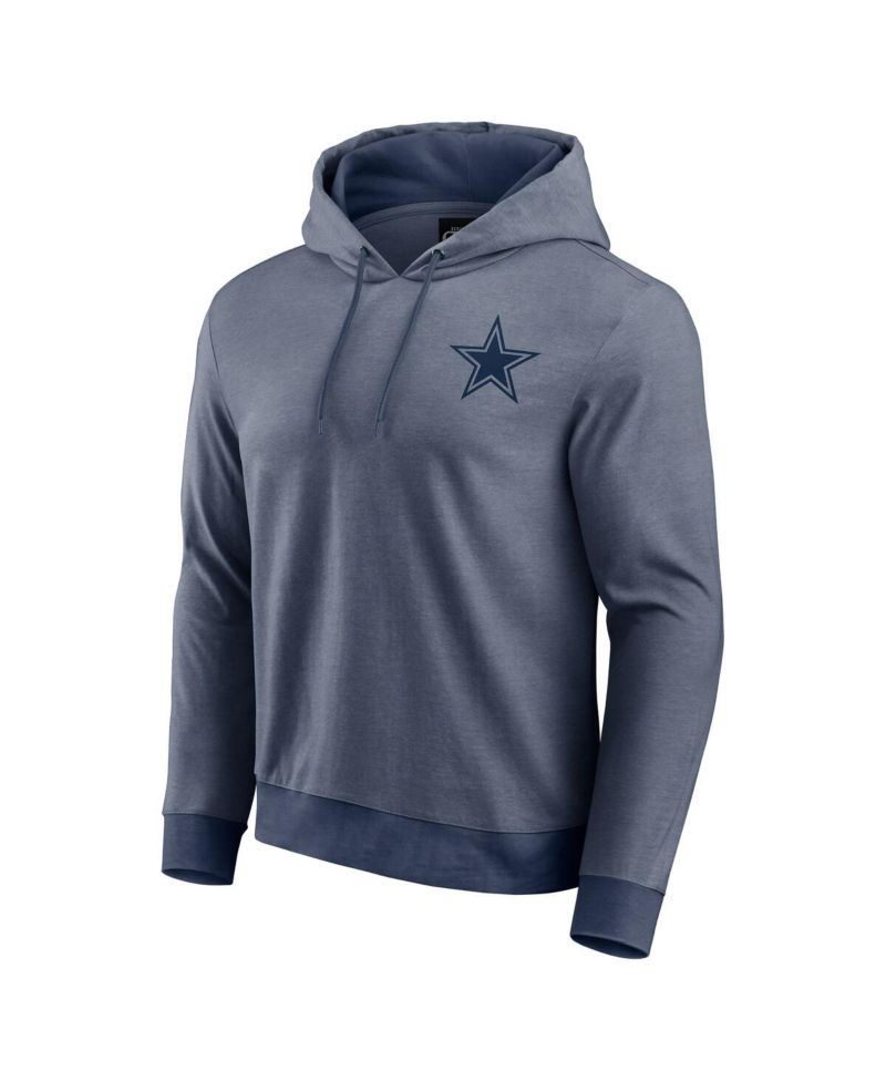 Men's Navy Dallas Cowboys Tonal Knit Pullover Hoodie