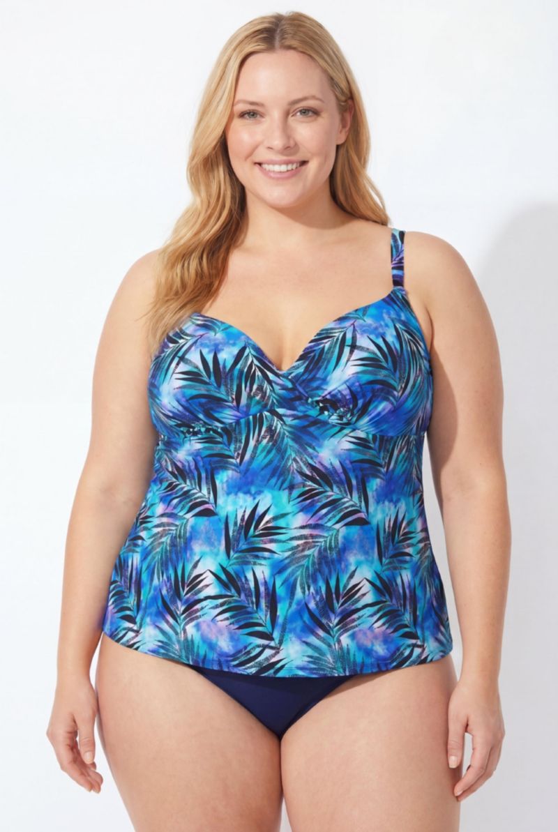 Women's Bra Faux Flyaway Underwire Tankini Top