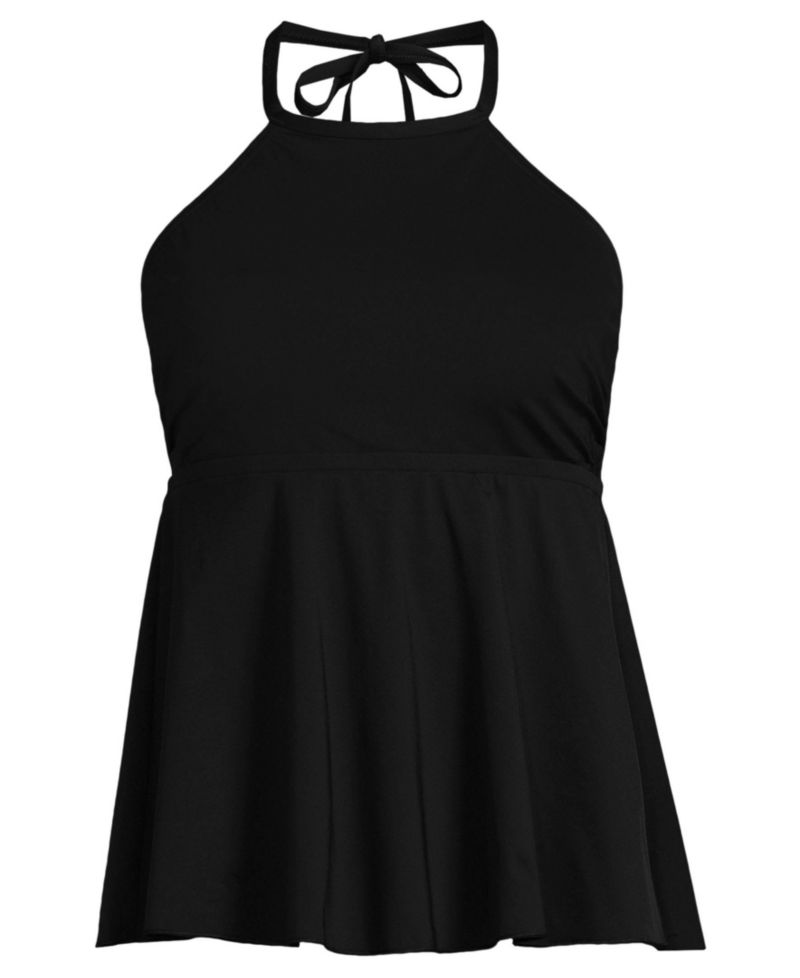 Women's Flutter High Neck Halter Tankini Top