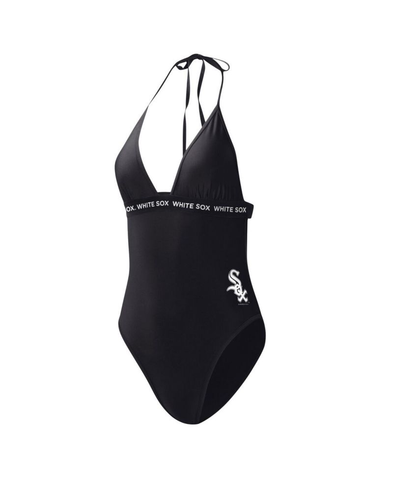 Women's Black Chicago White Sox Full Count One-Piece Swimsuit