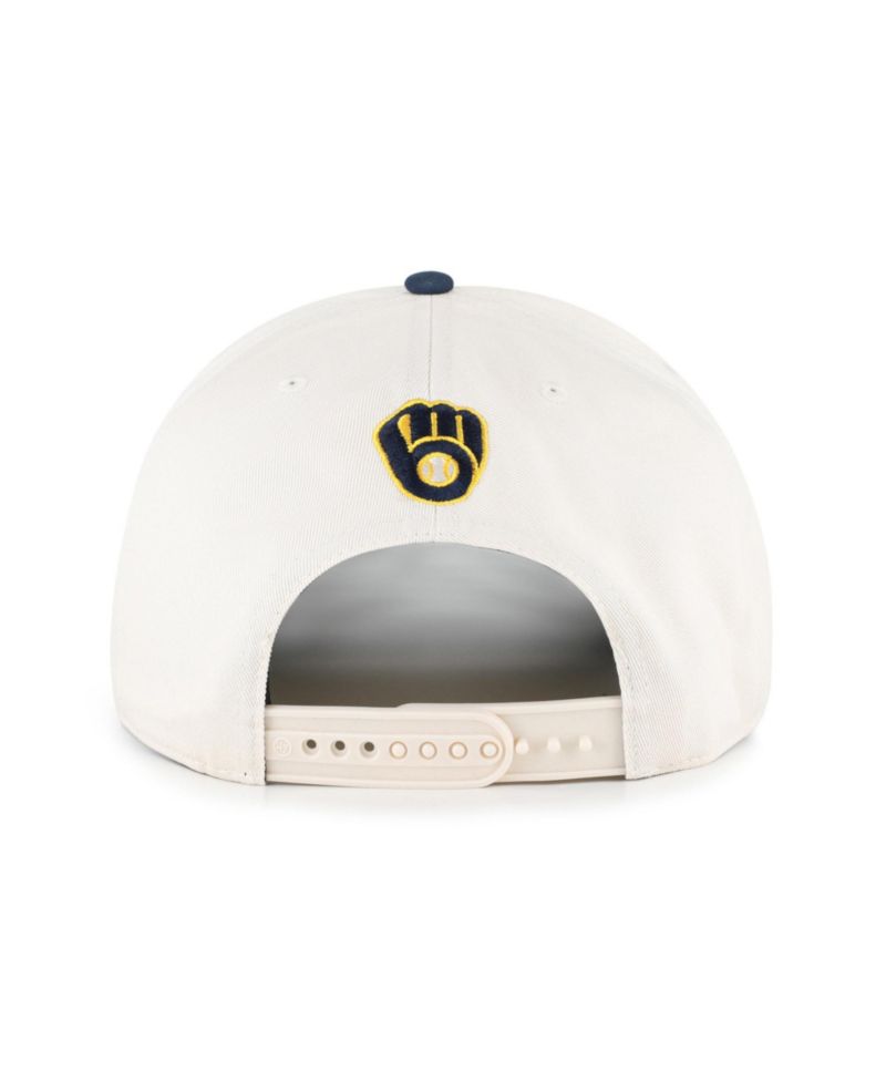 Men's and Women's Natural/Navy Milwaukee Brewers Rope Script Hitch Adjustable Hat