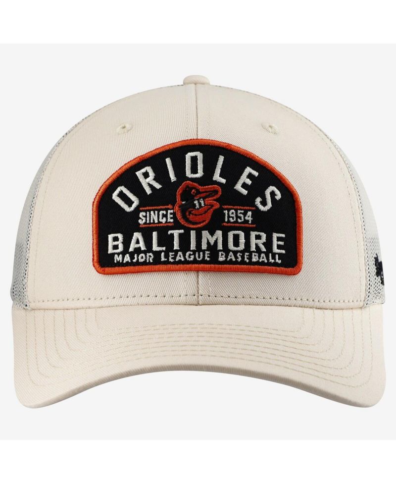 Men's Cream Baltimore Orioles Leland Adjustable Trucker Hat