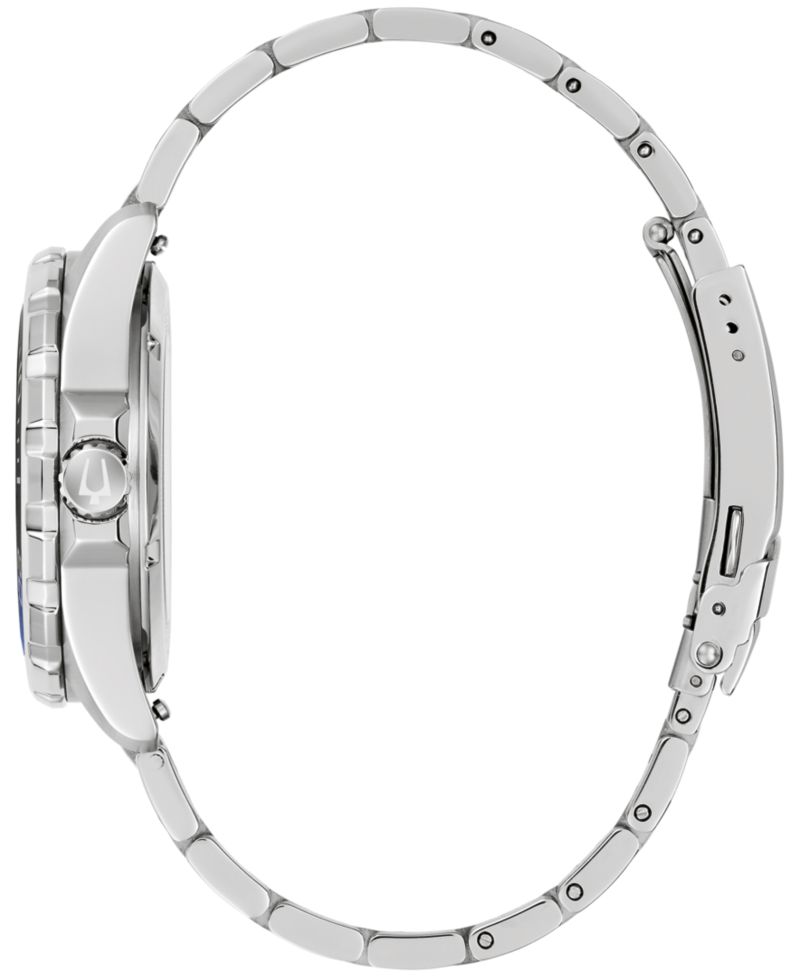 Men's Marine Star Series B Automatic Silver-Tone Stainless Steel Bracelet Watch 45mm