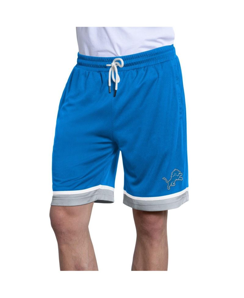 Men's Blue Detroit Lions Power Play Mesh Shorts