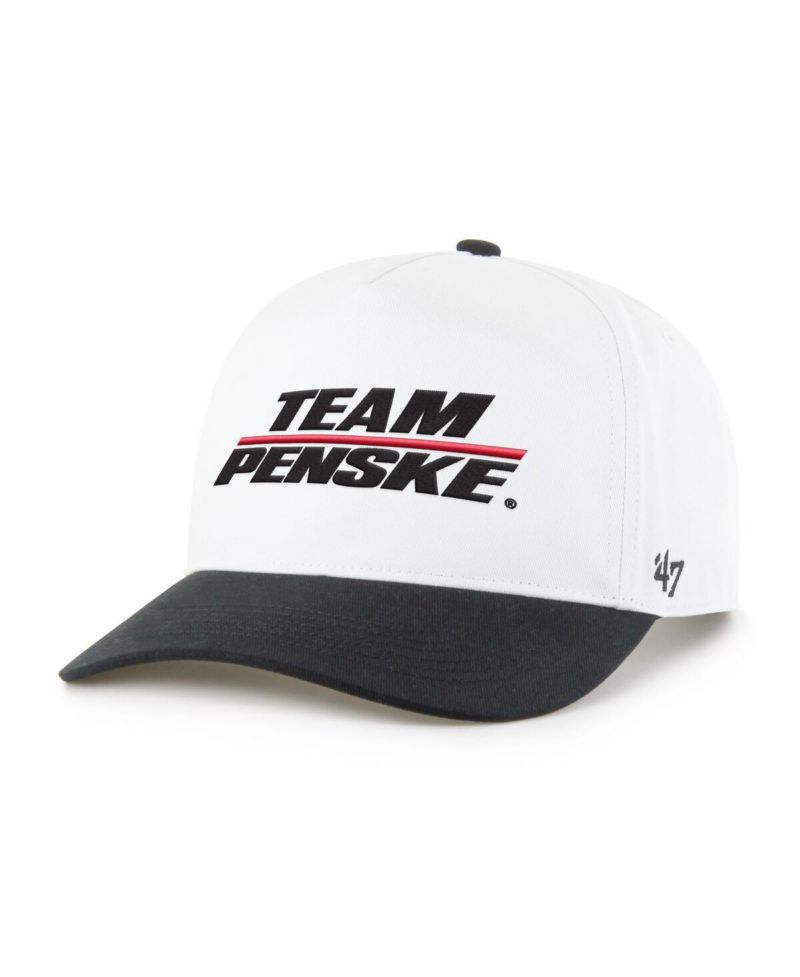 Men's White/Black Team Penske NASCAR Two-Tone Team Adjustable Hitch Hat