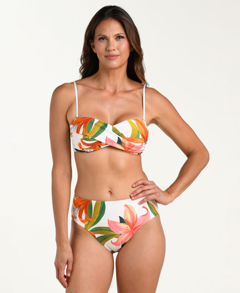 Women's Jungle Blossoms Mid Rise Swim Bottoms
