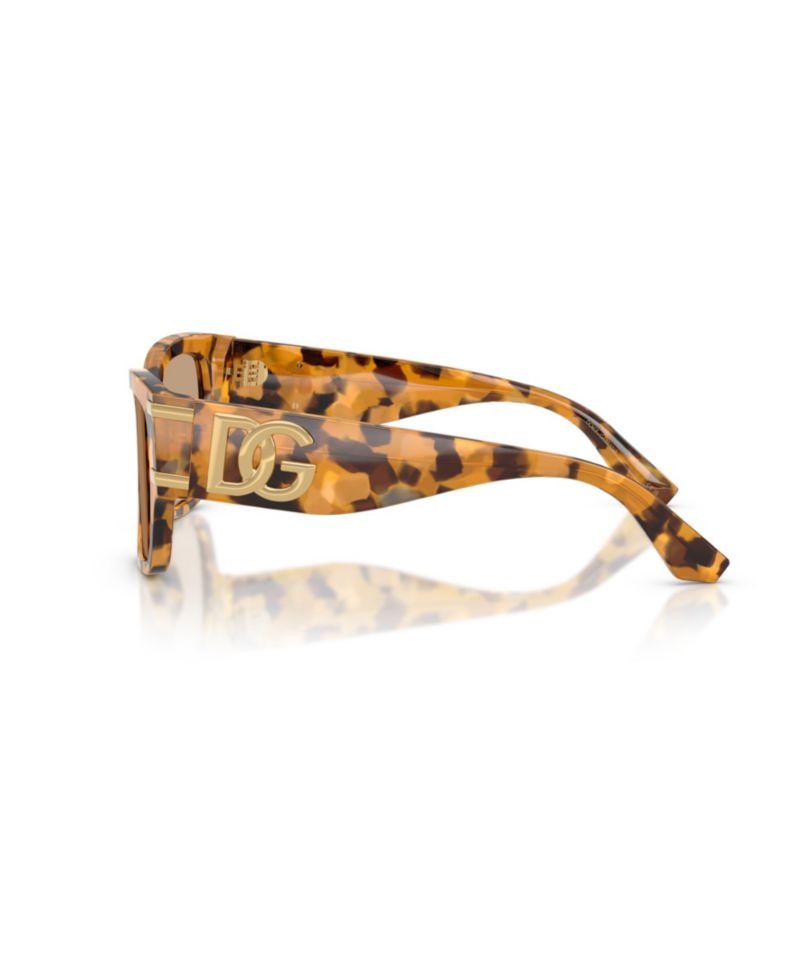 Women's DG4563 Square Tortoise Shell Print Sunglasses
