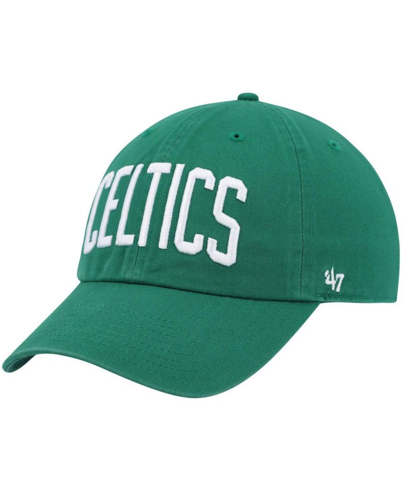 Men's Kelly Green Boston Celtics Clean Up Wordmark Adjustable Hat