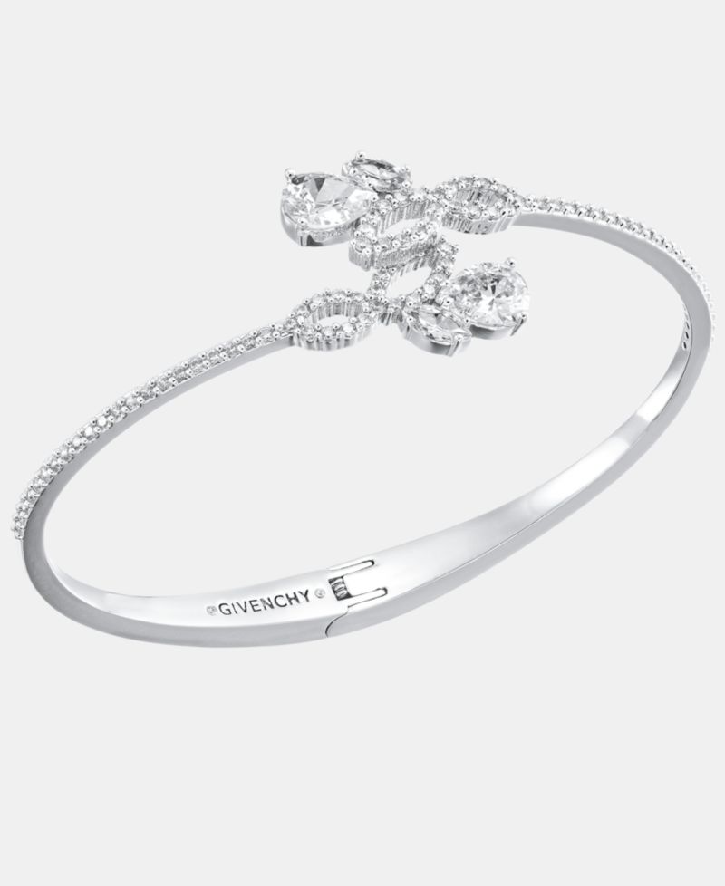 Cubic Zirconia Bypass Bangle Bracelet
