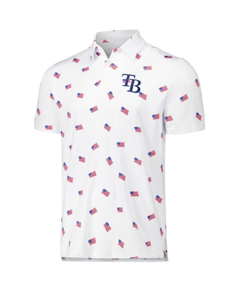 Men's White Tampa Bay Rays Americana Polo
