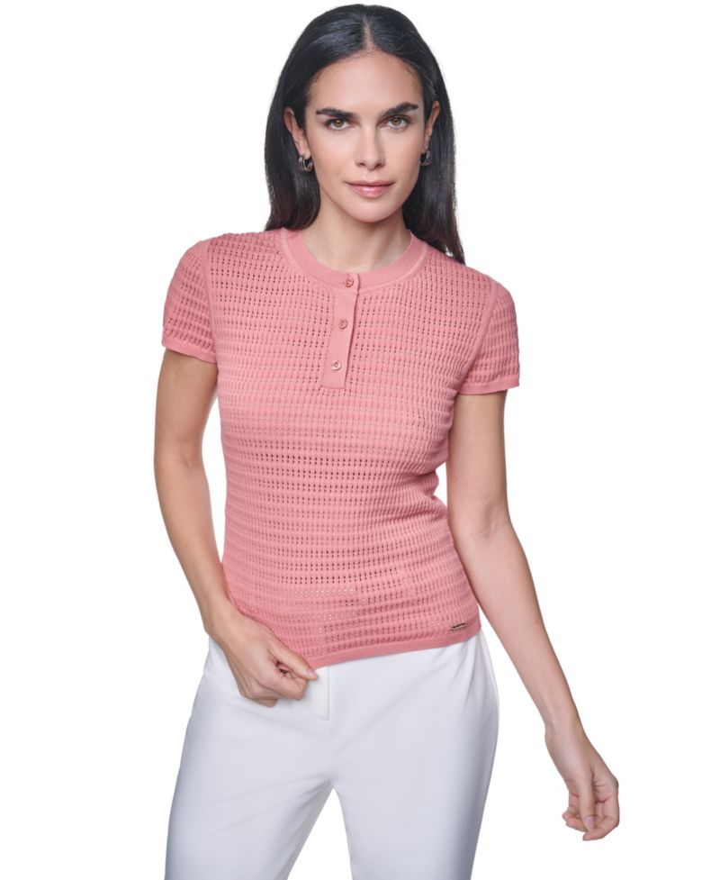 Women's Crewneck Short-Sleeve Sweater