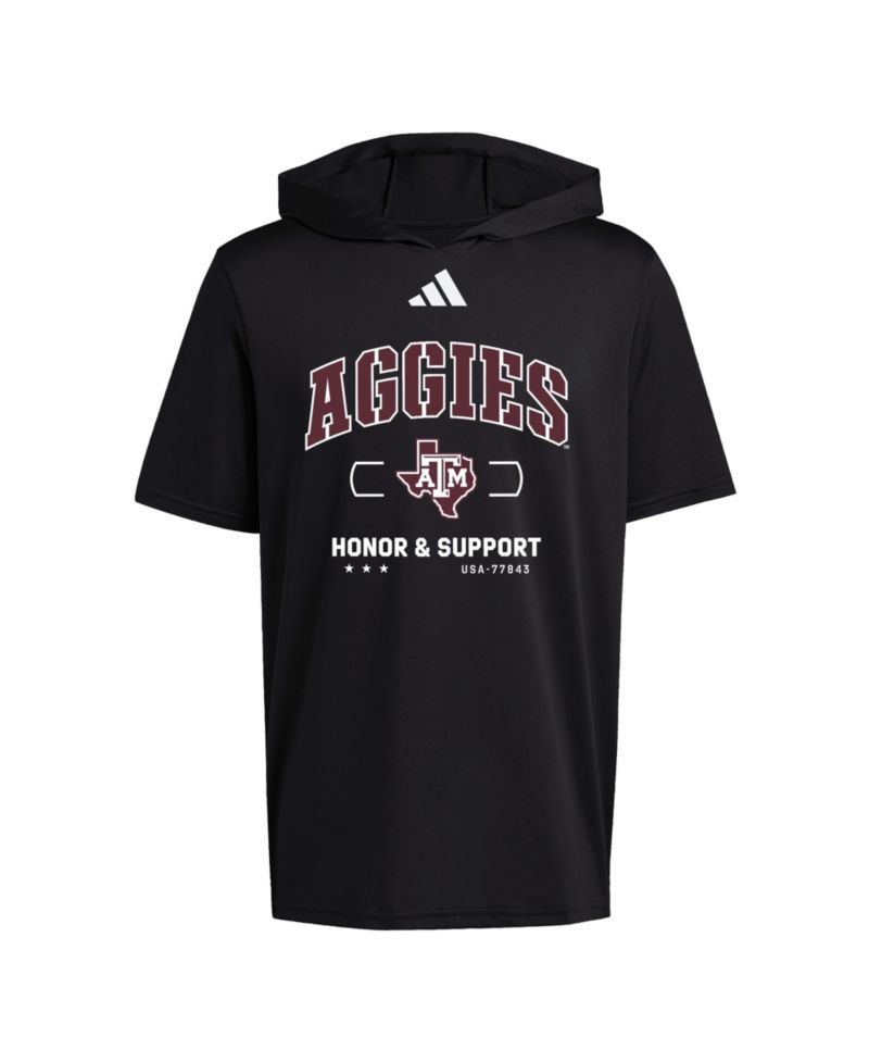 Men's Black Texas A&M Aggies Honor & Support D4T Hooded T-Shirt