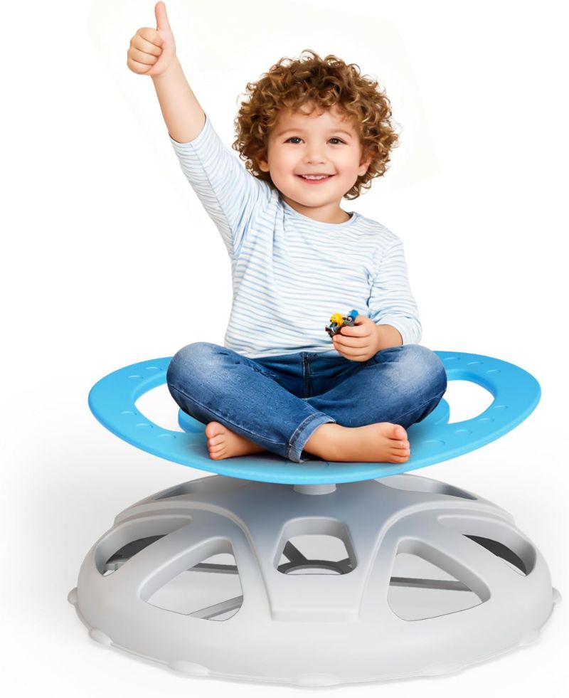 Kids Sensory Swivel Chair, Spinning Chair for Autistic Kids with Safety Handle and Non-Slip Design, Training Body Coordination
