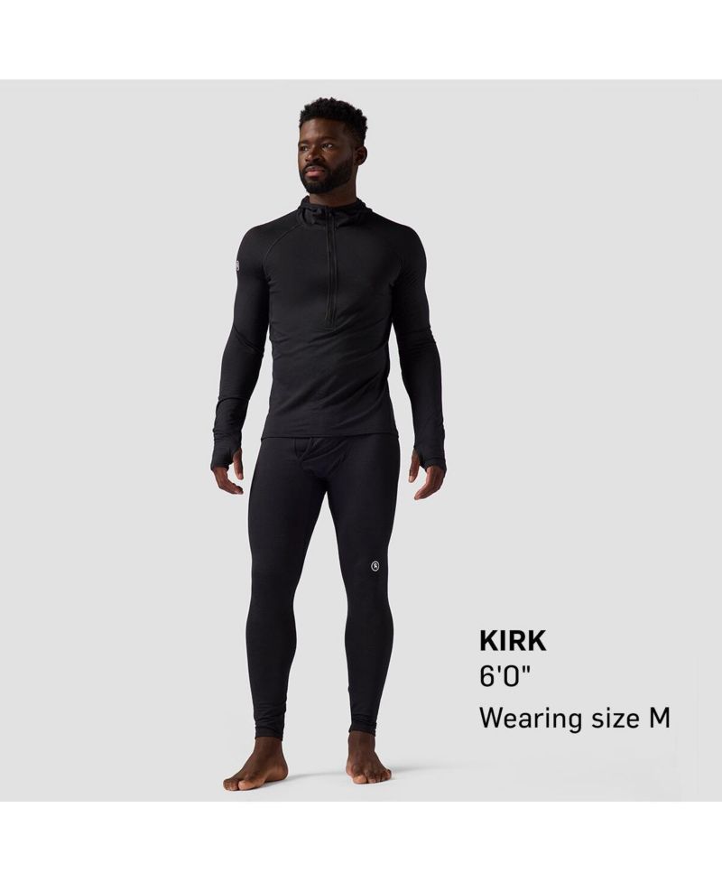 Men's Pines Microgrid Ultra-Lt Baselayer Zip Scuba Top Lightweight Long Underwear Tops