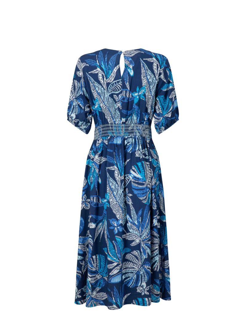Women's Dilsha Empire-Waist Floral-Print Short-Sleeve Midi Dress