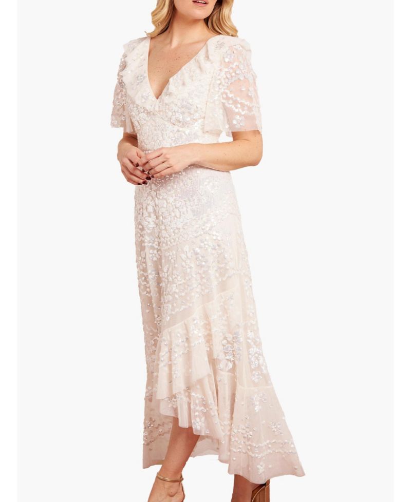 Women's Anais Sequin Frill Ankle Gown
