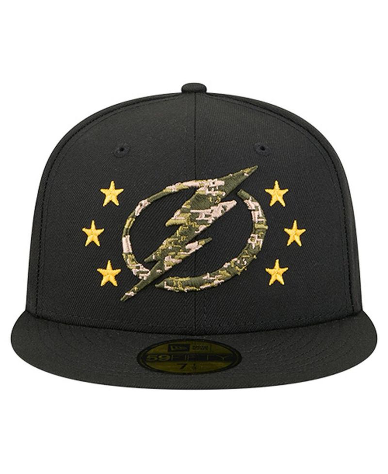 Men's Black Tampa Bay Lightning Military Appreciation Digital Camo Stars 59FIFTY Fitted Hat