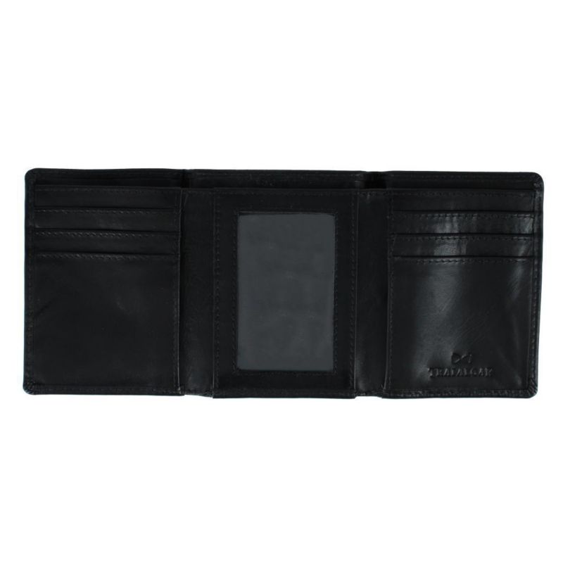 Men's Tennyson Tri-Fold Genuine Leather Wallet with ID Window