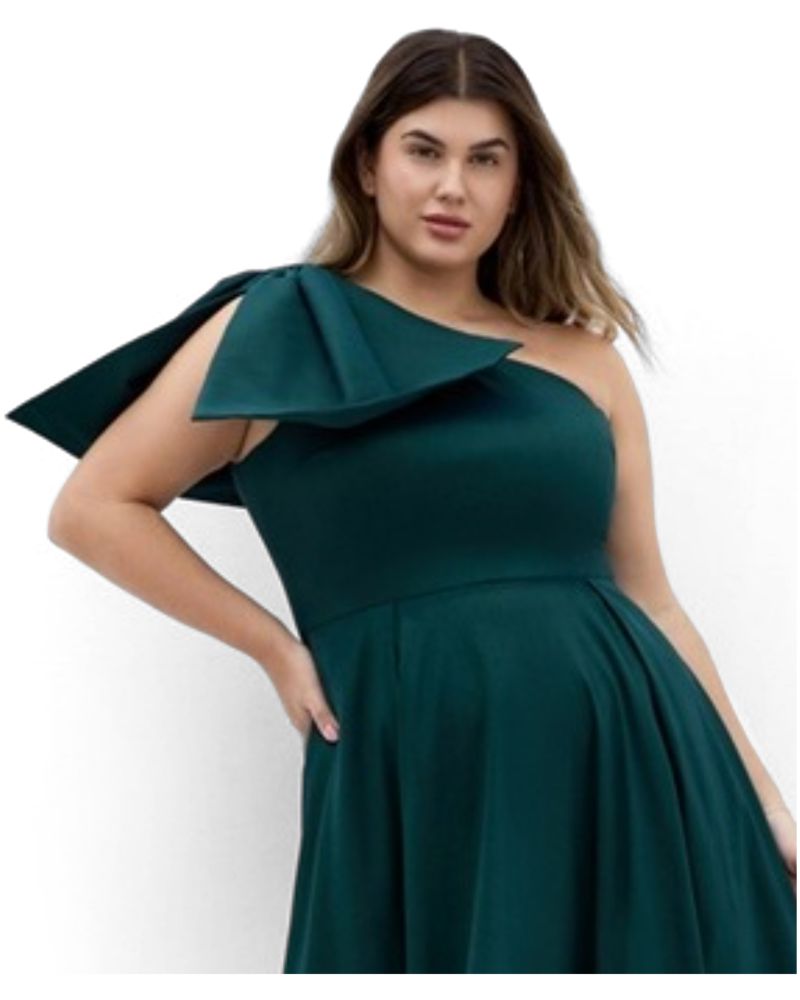 Plus Size Captivate One Shoulder Maxi Dress