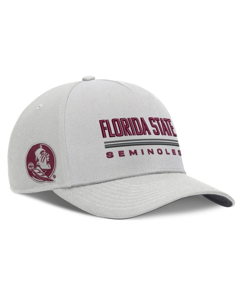 Men's Gray Florida State Seminoles 2026 Sideline Dri-FIT Rise Adjustable Hat