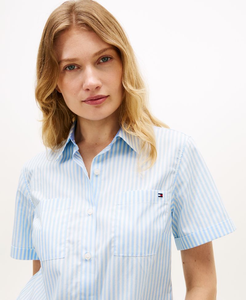 Women's Classic Poplin Short-Sleeve Shirt