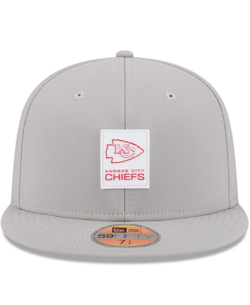Men's Gray Kansas City Chiefs 2025 Sideline 59FIFTY Fitted Hat