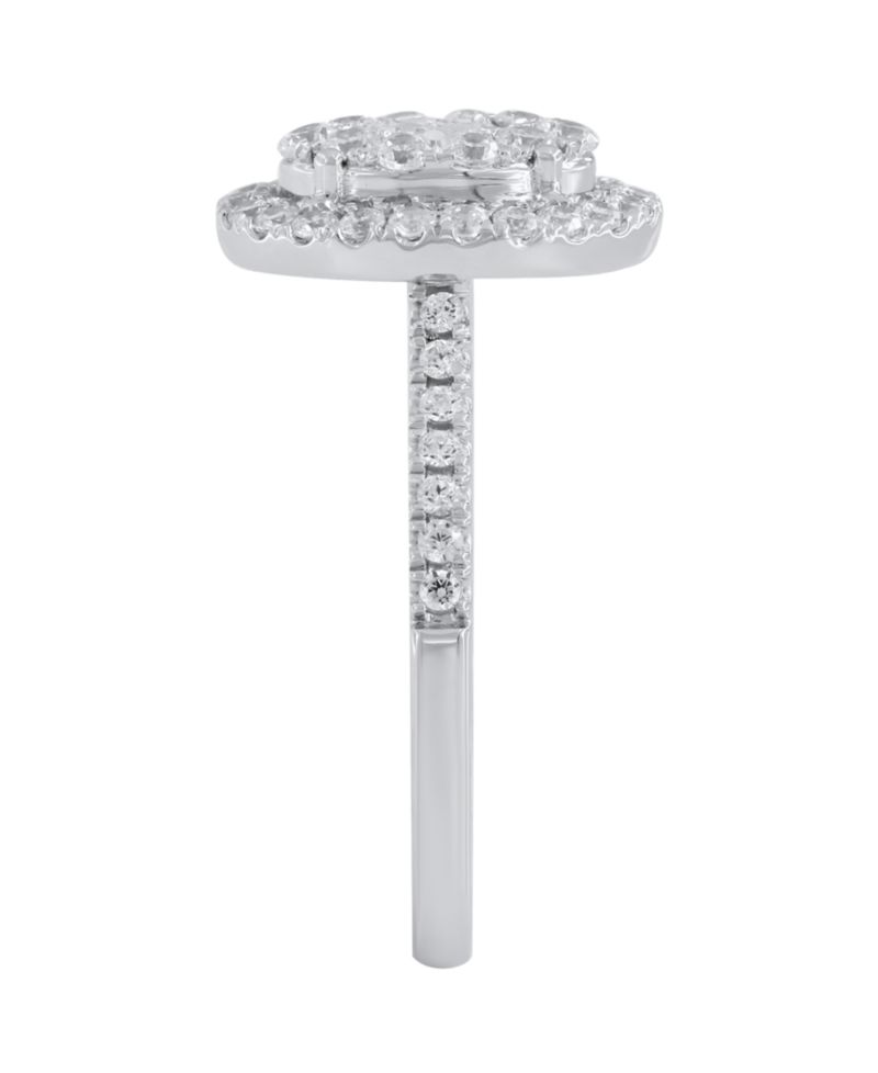 Macy's Diamond Halo Cluster Ring (1 ct. t.w.) in 10k White Gold