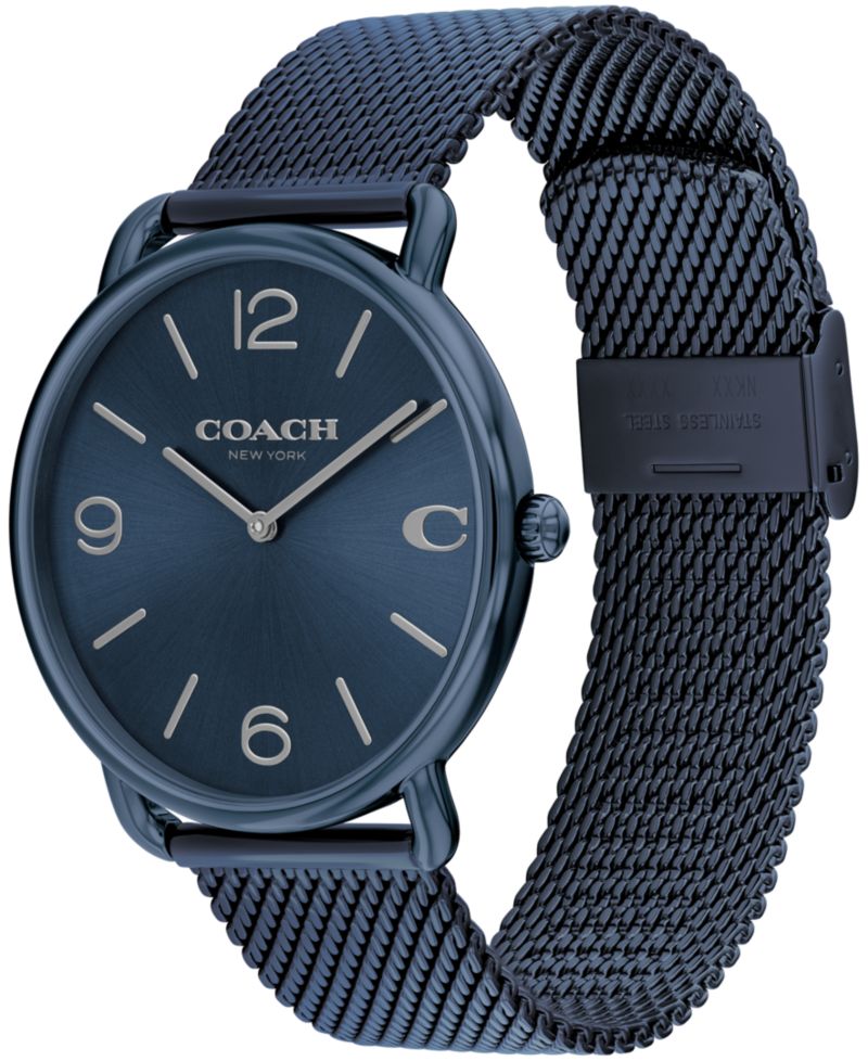 Unisex Elliot Blue Stainless Steel Mesh Bracelet Watch 41mm