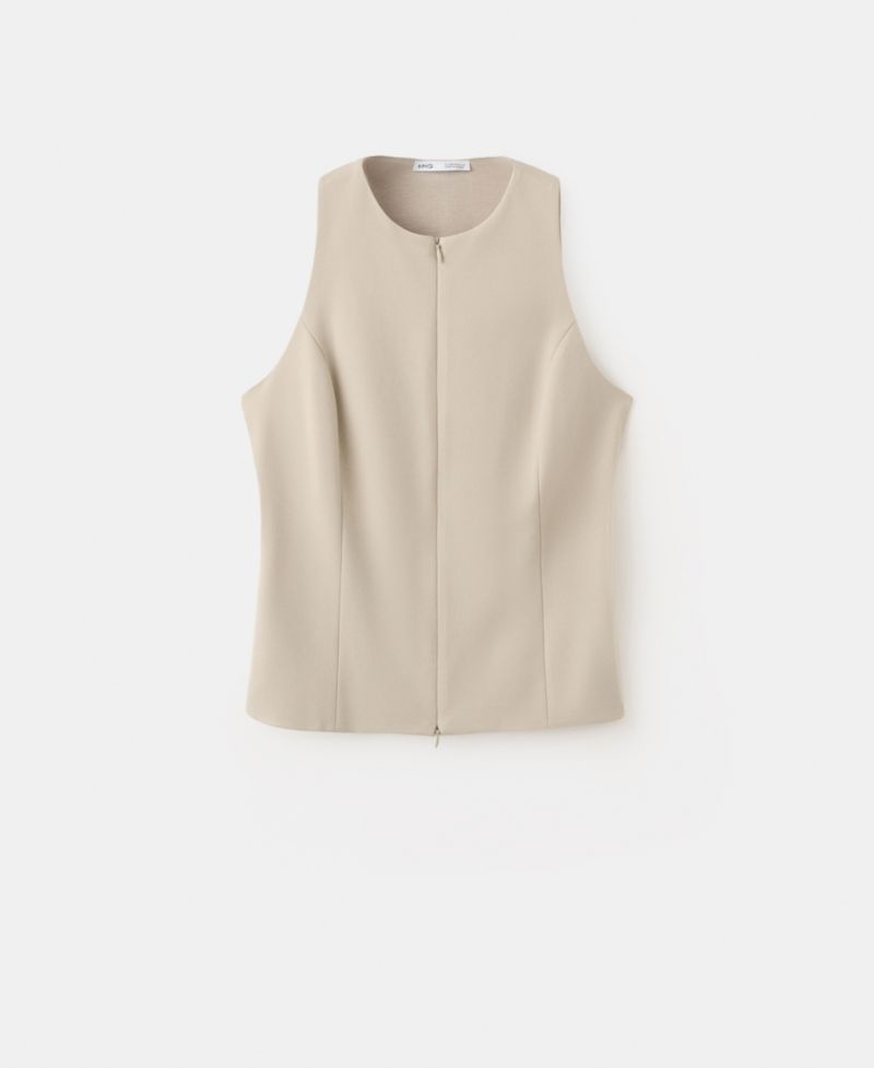 Women's Zipper Fitted Vest