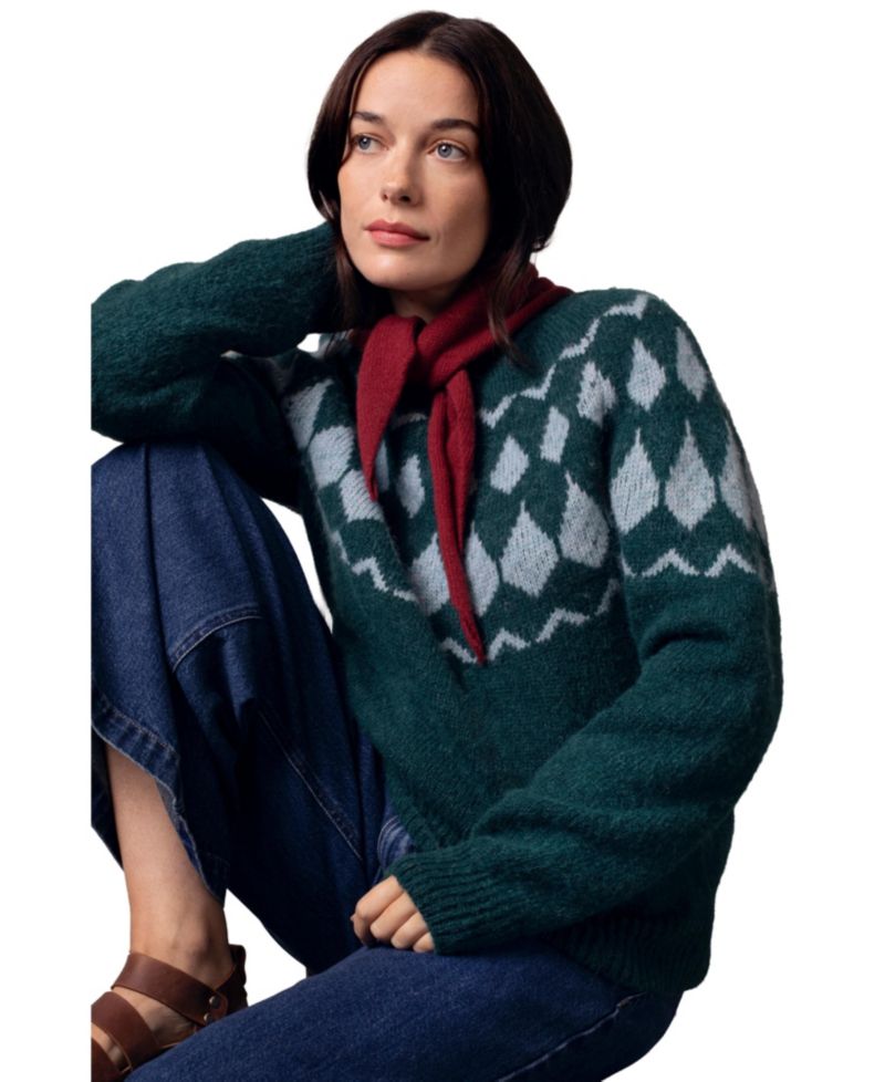 Women's Lofty Diamond Yoke Sweater