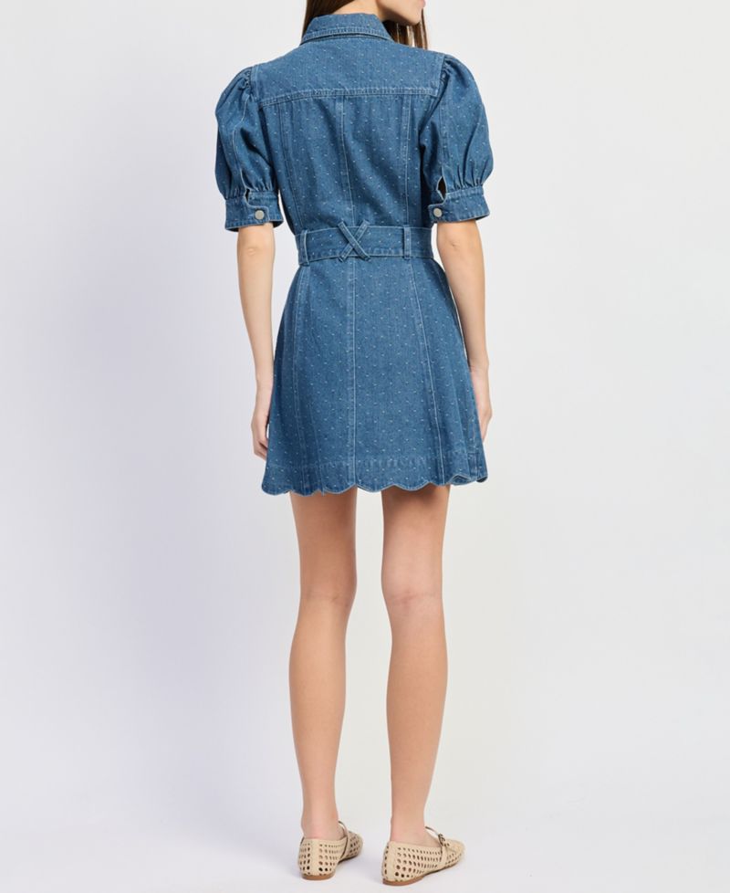 Women's Heidi Collared Denim Mini Dress