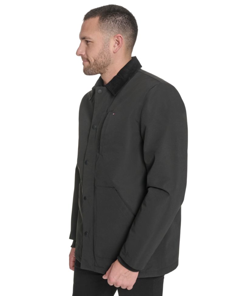 Men's Highland Barn Coat with Corduroy Collar